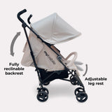 My Babiie MB02 Plus Lightweight Stroller - Oatmeal