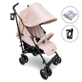 My Babiie MB02 Plus Lightweight Stroller - Pink Leopard