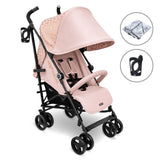 MB02 Plus Lightweight Stroller - Pink Leopard