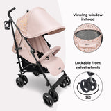 My Babiie MB02 Plus Lightweight Stroller - Pink Leopard