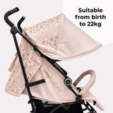 My Babiie MB02 Plus Lightweight Stroller - Pink Leopard
