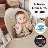MBHC9 Luxe Highchair from Birth - Oatmeal