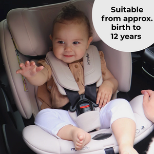 MBCS400 Spin R129 Car Seat with Support Leg - Pink Leopard