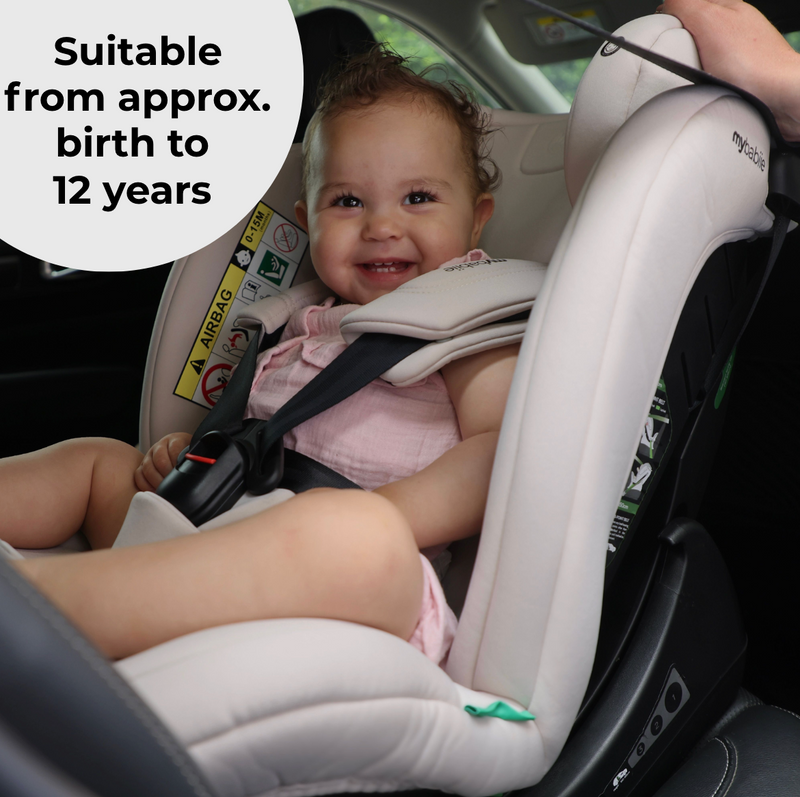 My Babiie MBCS200 Spin R129 Car Seat with Top Tether - Pink Leopard