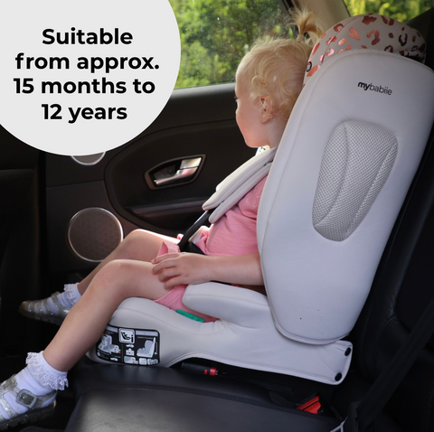 MBCS75 Toddler to Booster R129 Car Seat with ISOFIX - Pink Leopard