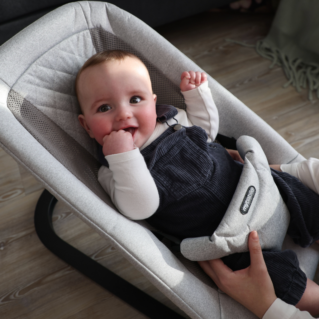 My Babiie Grey Reclining Baby Bouncer