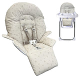 MBHC8 Premium Highchair Seat Cover - STC Oatmeal Festive - Grade A