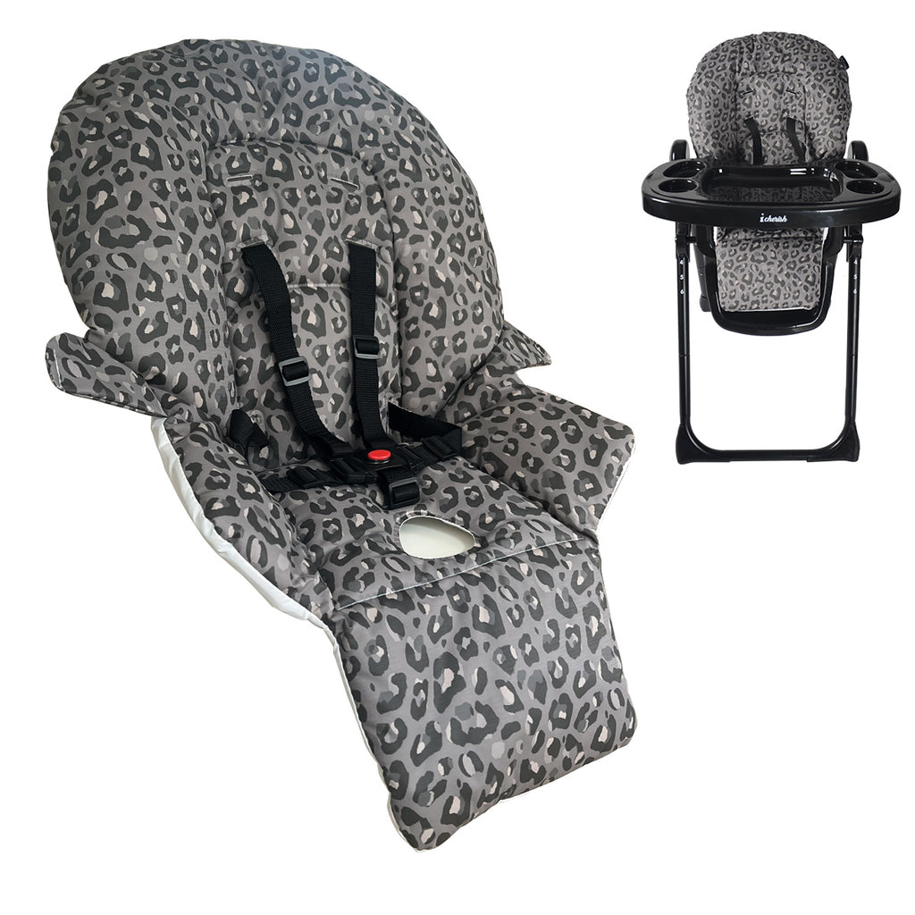 My Babiie Black Leopard Highchair Seat Cover