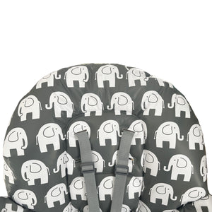 My Babiie Grey Elephants Highchair Seat Cover