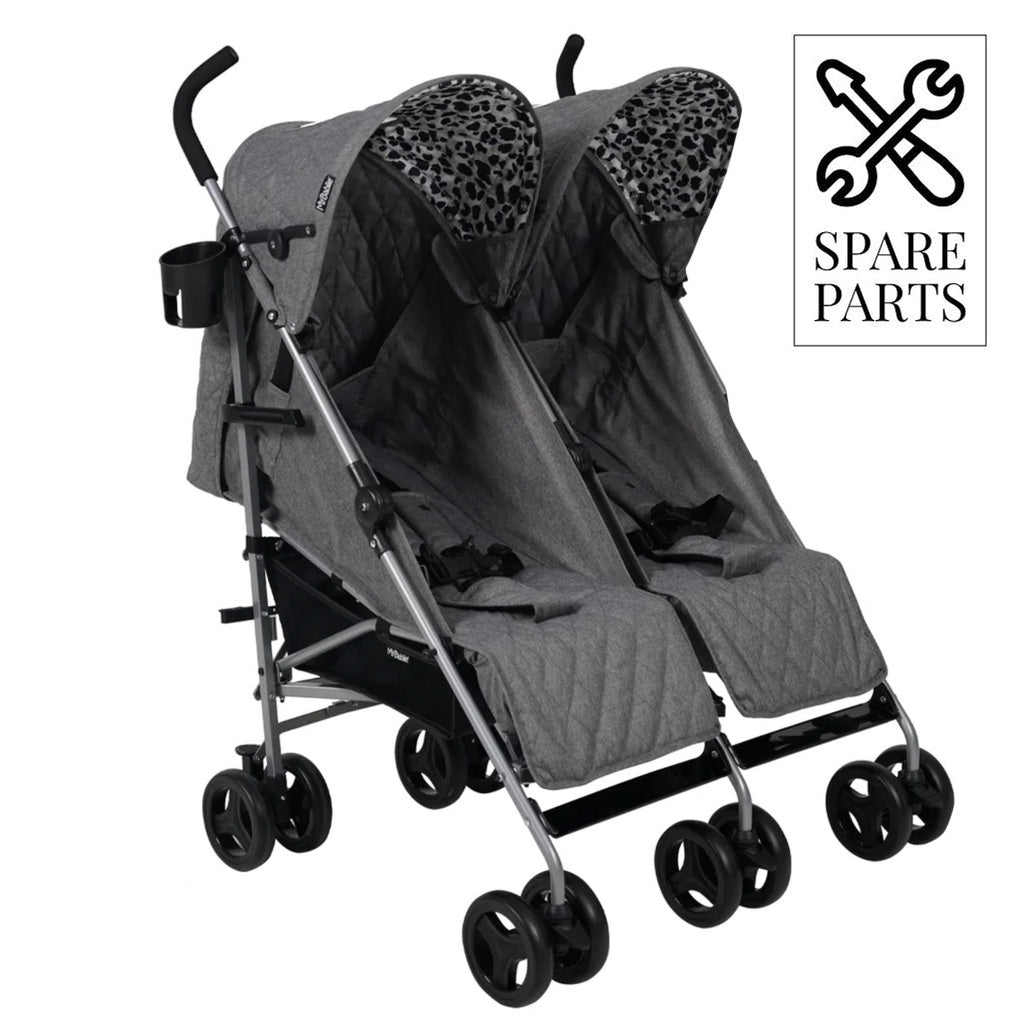Spare Parts for My Babiie MB11 Grey Melange and Leopard Double Stroller